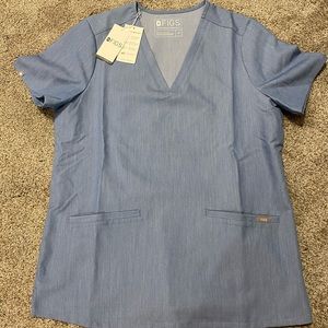 Figs scrubs. Heather denim/indigo (retired color)